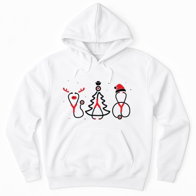 Christmas Tree Snowman Reindeer Christmas Nurse Gift Hoodie