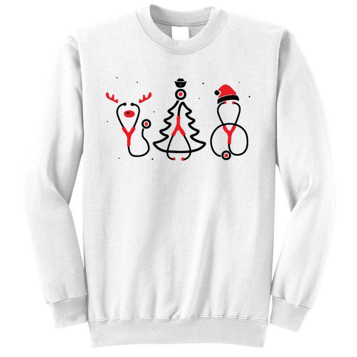 Christmas Tree Snowman Reindeer Christmas Nurse Gift Sweatshirt