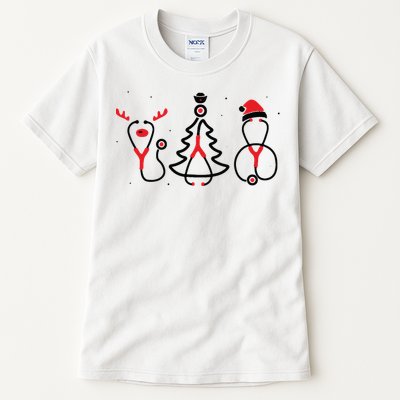 Christmas Tree Snowman Reindeer Christmas Nurse Gift Tall T-Shirt