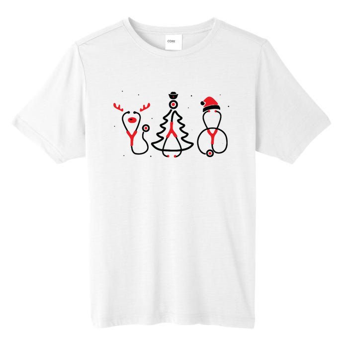 Christmas Tree Snowman Reindeer Christmas Nurse Gift Tall Fusion ChromaSoft Performance T-Shirt