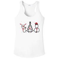 Christmas Tree Snowman Reindeer Christmas Nurse Gift Ladies PosiCharge Competitor Racerback Tank