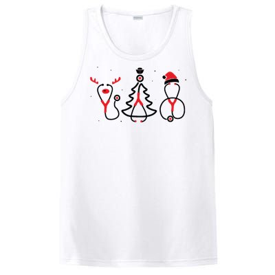 Christmas Tree Snowman Reindeer Christmas Nurse Gift PosiCharge Competitor Tank