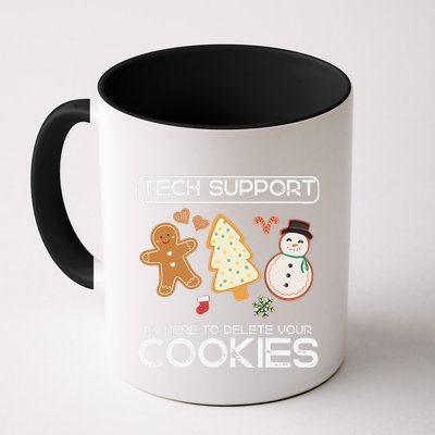 Christmas Tech Support Here To Delete Cookies Xmas Coffee Mug