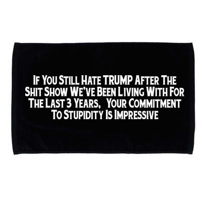 Commitment To Stupidity Trump 2024 Maga Microfiber Hand Towel
