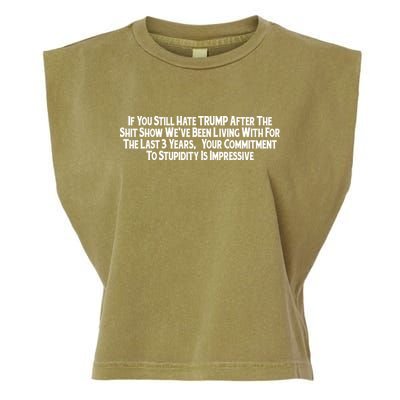 Commitment To Stupidity Trump 2024 Maga Garment-Dyed Women's Muscle Tee