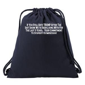 Commitment To Stupidity Trump 2024 Maga Drawstring Bag