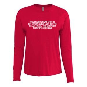 Commitment To Stupidity Trump 2024 Maga Womens Cotton Relaxed Long Sleeve T-Shirt