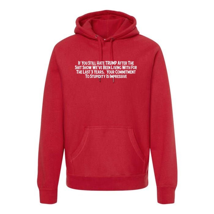 Commitment To Stupidity Trump 2024 Maga Premium Hoodie