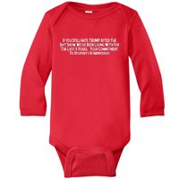 Commitment To Stupidity Trump 2024 Maga Baby Long Sleeve Bodysuit