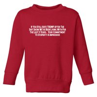 Commitment To Stupidity Trump 2024 Maga Toddler Sweatshirt