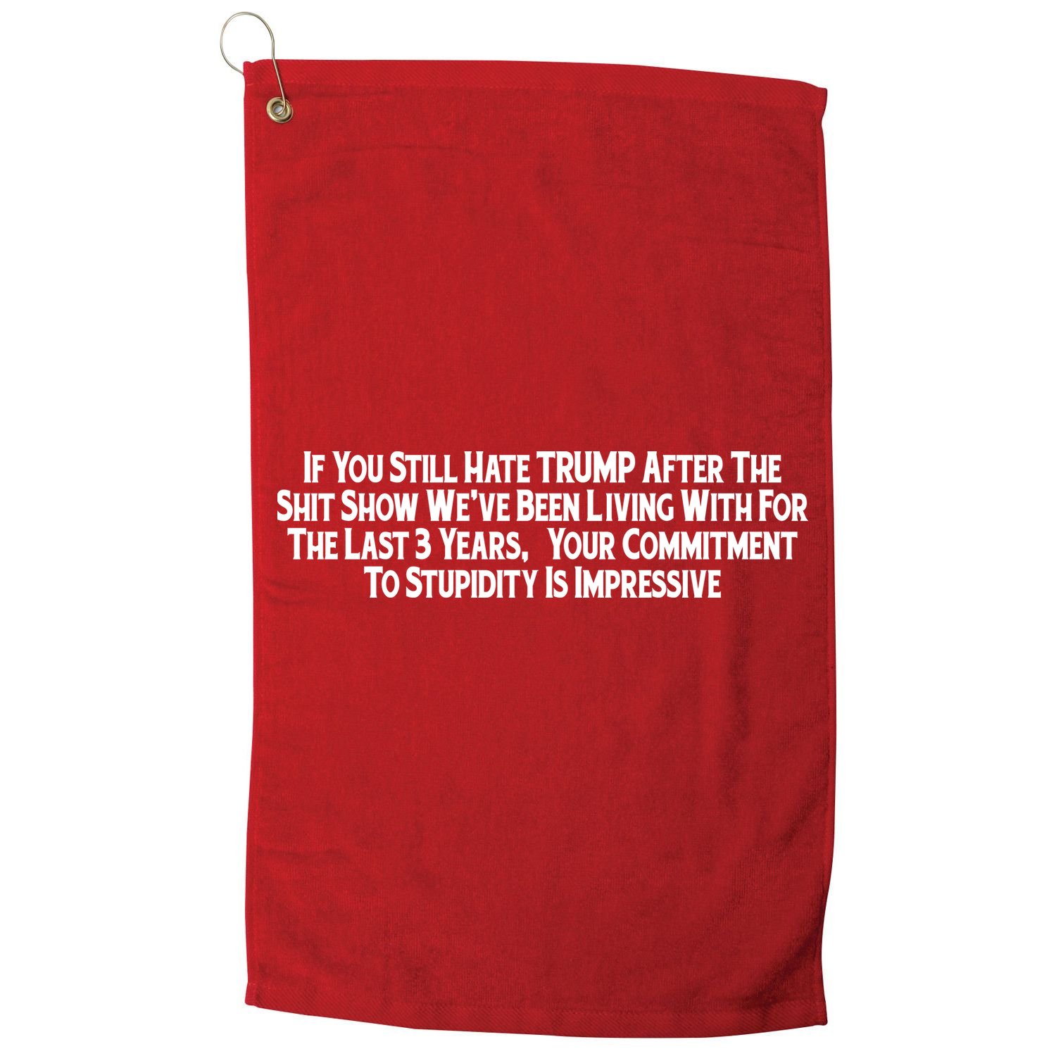 Commitment To Stupidity Trump 2024 Maga Golf Towel