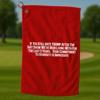 Commitment To Stupidity Trump 2024 Maga Golf Towel