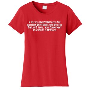 Commitment To Stupidity Trump 2024 Maga Women's T-Shirt