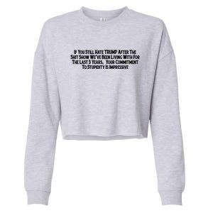 Commitment To Stupidity Trump 2024 Maga Cropped Pullover Crew