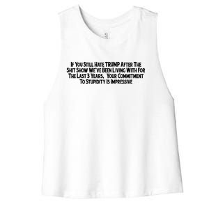 Commitment To Stupidity Trump 2024 Maga Women's Racerback Cropped Tank