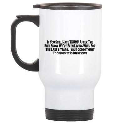 Commitment To Stupidity Trump 2024 Maga Stainless Steel Travel Mug