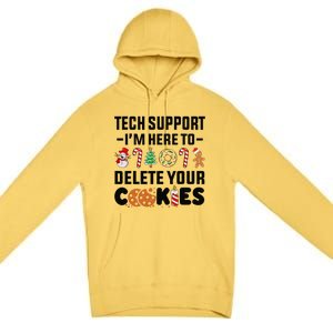 Christmas Tech Support Here To Delete Your Cookies Xmas Cool Premium Pullover Hoodie