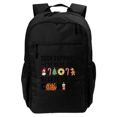Christmas Tech Support Here To Delete Your Cookies Xmas Cool Daily Commute Backpack