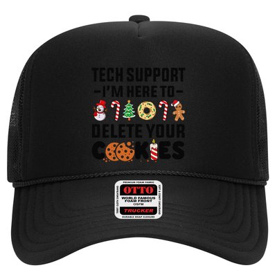 Christmas Tech Support Here To Delete Your Cookies Xmas Cool Trucker Hat