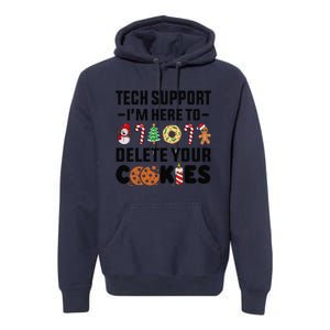 Christmas Tech Support Here To Delete Your Cookies Xmas Cool Premium Hoodie