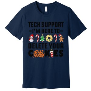 Christmas Tech Support Here To Delete Your Cookies Xmas Cool Premium T-Shirt