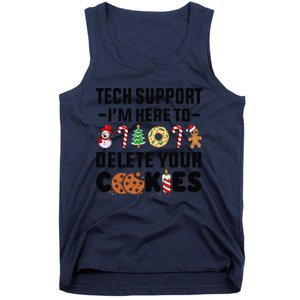 Christmas Tech Support Here To Delete Your Cookies Xmas Cool Tank Top