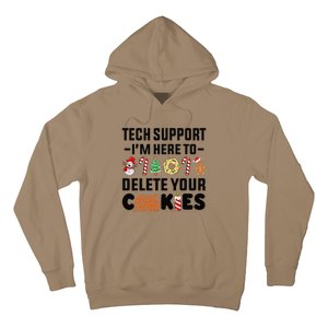 Christmas Tech Support Here To Delete Your Cookies Xmas Cool Hoodie