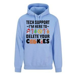 Christmas Tech Support Here To Delete Your Cookies Xmas Cool Unisex Surf Hoodie