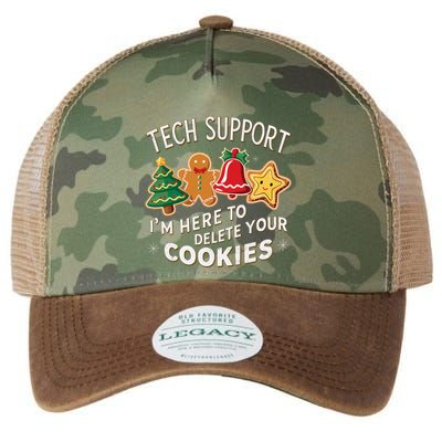 Christmas Tech Support IM Here To Delete Your Cookies Legacy Tie Dye Trucker Hat