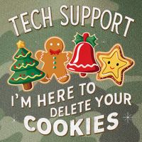 Christmas Tech Support IM Here To Delete Your Cookies Legacy Tie Dye Trucker Hat