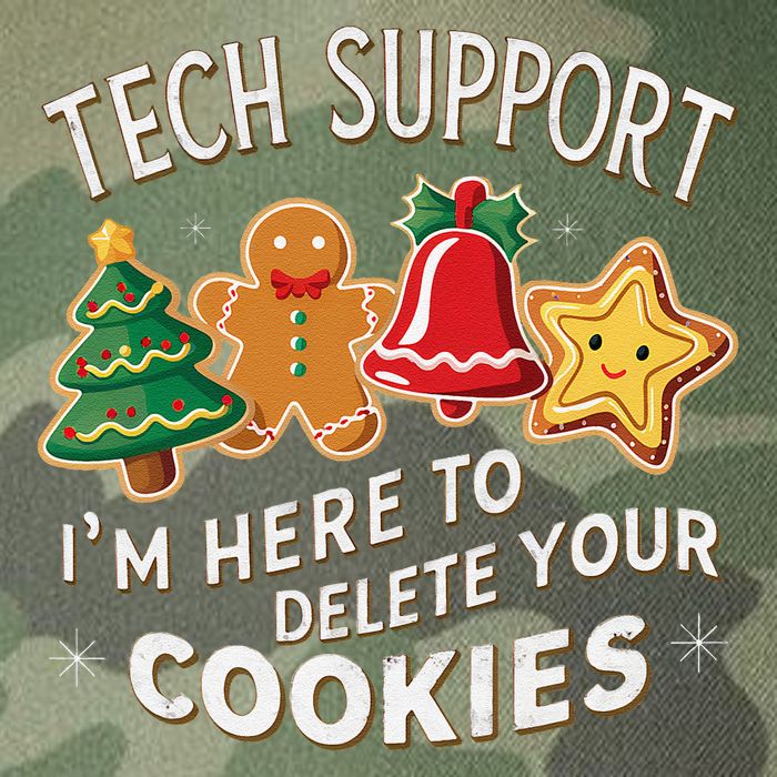Christmas Tech Support IM Here To Delete Your Cookies Legacy Tie Dye Trucker Hat