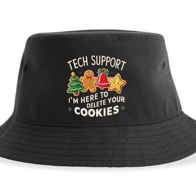 Christmas Tech Support IM Here To Delete Your Cookies Sustainable Bucket Hat
