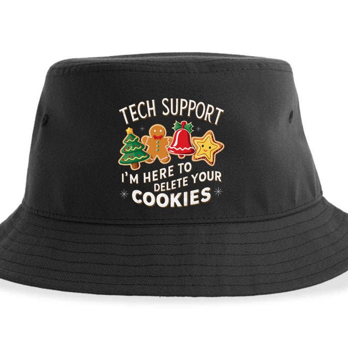 Christmas Tech Support IM Here To Delete Your Cookies Sustainable Bucket Hat