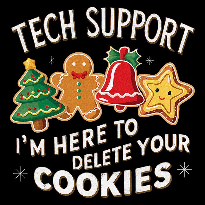 Christmas Tech Support IM Here To Delete Your Cookies 7-Panel Snapback Hat