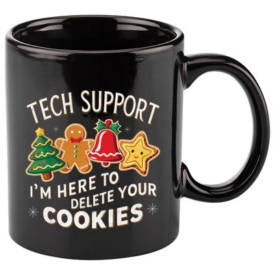Christmas Tech Support IM Here To Delete Your Cookies 11oz C Handle Ceramic Mug