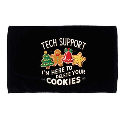 Christmas Tech Support IM Here To Delete Your Cookies Microfiber Hand Towel