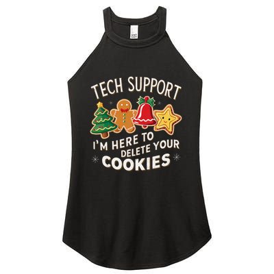 Christmas Tech Support IM Here To Delete Your Cookies Women's Perfect Tri Rocker Tank