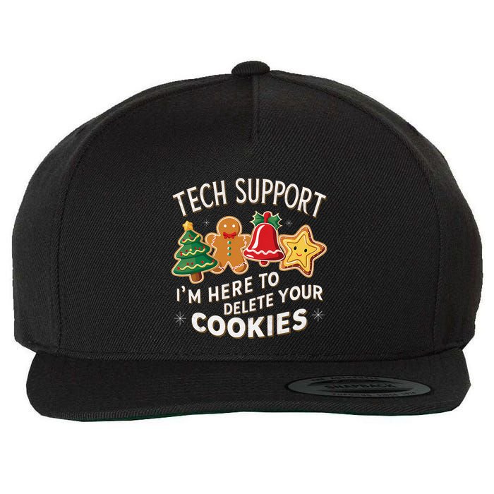 Christmas Tech Support IM Here To Delete Your Cookies Wool Snapback Cap