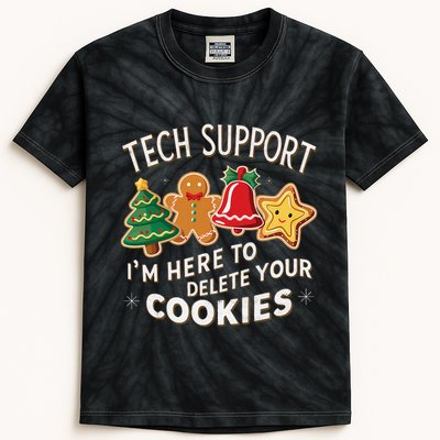 Christmas Tech Support IM Here To Delete Your Cookies Kids Tie-Dye T-Shirt