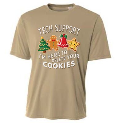 Christmas Tech Support IM Here To Delete Your Cookies Cooling Performance Crew T-Shirt