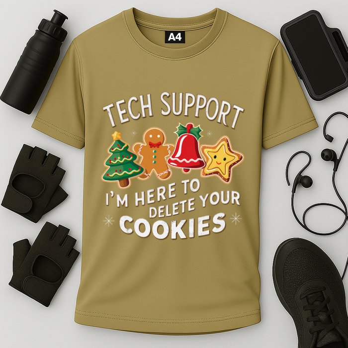 Christmas Tech Support IM Here To Delete Your Cookies Performance Shirt