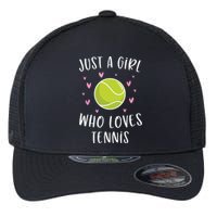 Cute Tennis Shirts For Girls Just A Girl Who Loves Tennis Flexfit Unipanel Trucker Cap