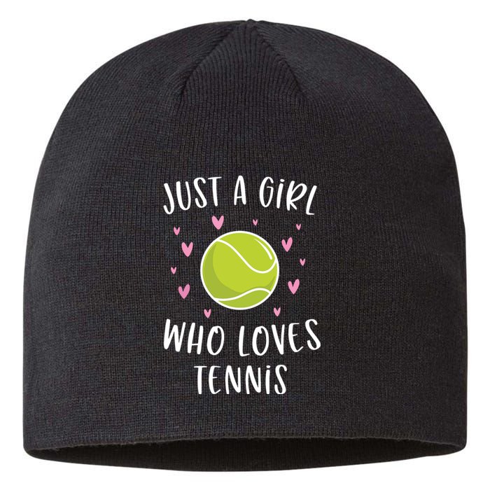 Cute Tennis Shirts For Girls Just A Girl Who Loves Tennis Sustainable Beanie