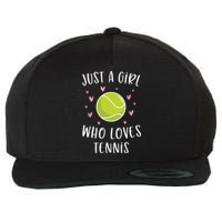 Cute Tennis Shirts For Girls Just A Girl Who Loves Tennis Wool Snapback Cap