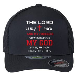 Christian T S Bible Scripture Verse Psalm 182 Flexfit Unipanel Trucker Cap