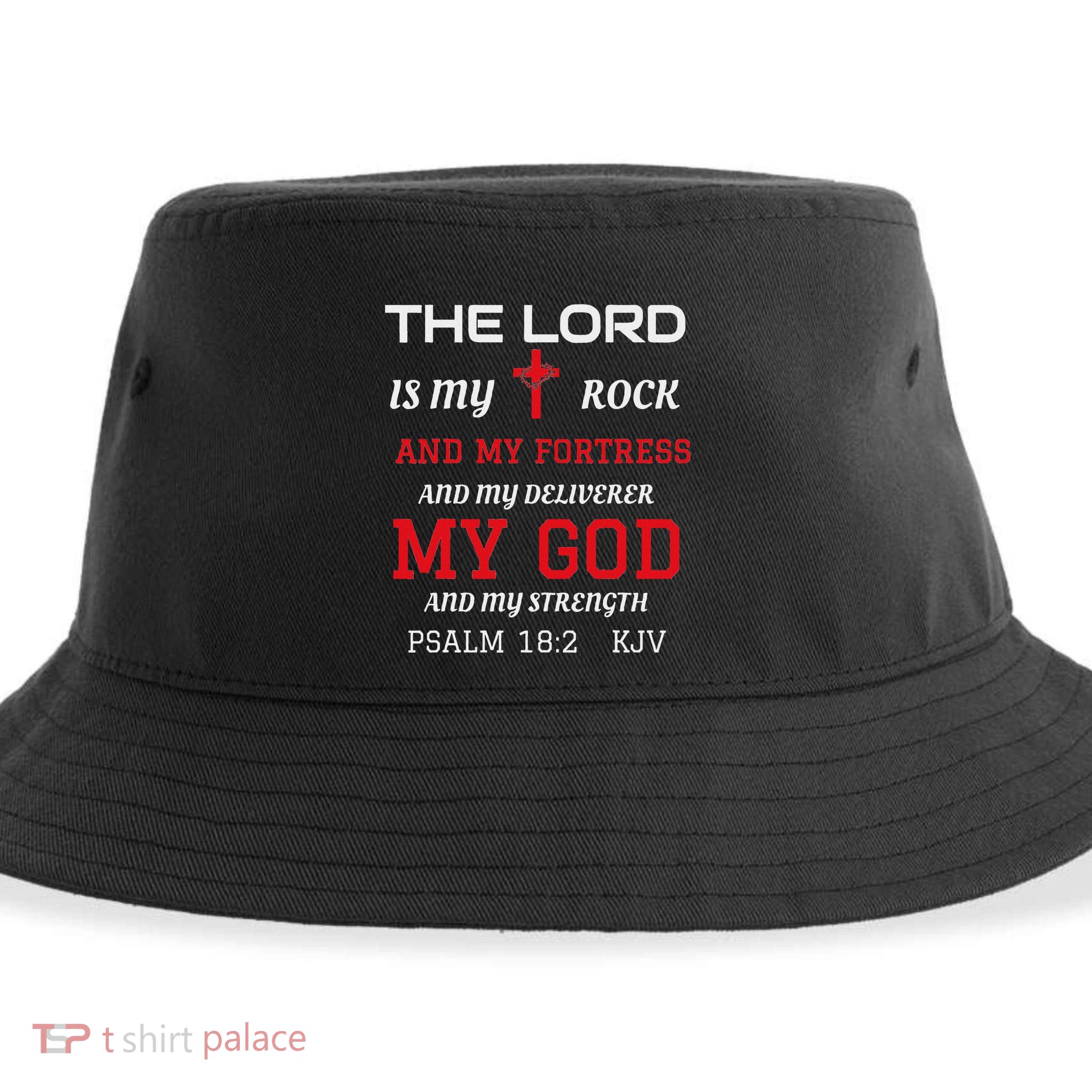 Christian T S Bible Scripture Verse Psalm 182 Sustainable Bucket Hat