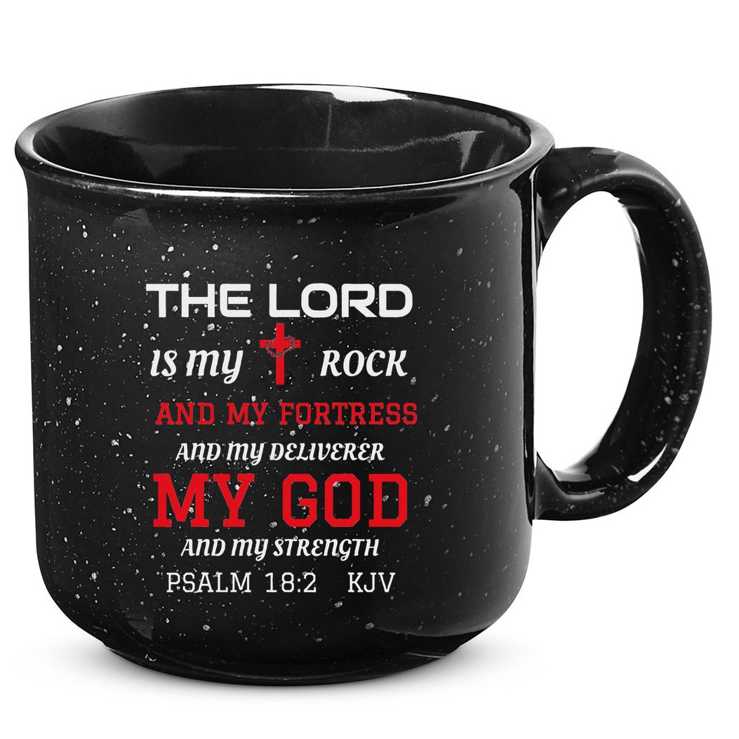 Christian T S Bible Scripture Verse Psalm 182 15oz Campfire Ceramic Mug