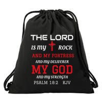 Christian T S Bible Scripture Verse Psalm 182 Drawstring Bag