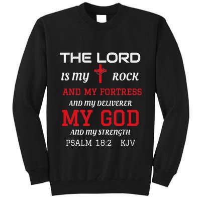 Christian T S Bible Scripture Verse Psalm 182 Tall Sweatshirt
