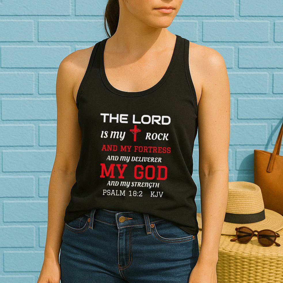 Christian T S Bible Scripture Verse Psalm 182 Womens Tank Top